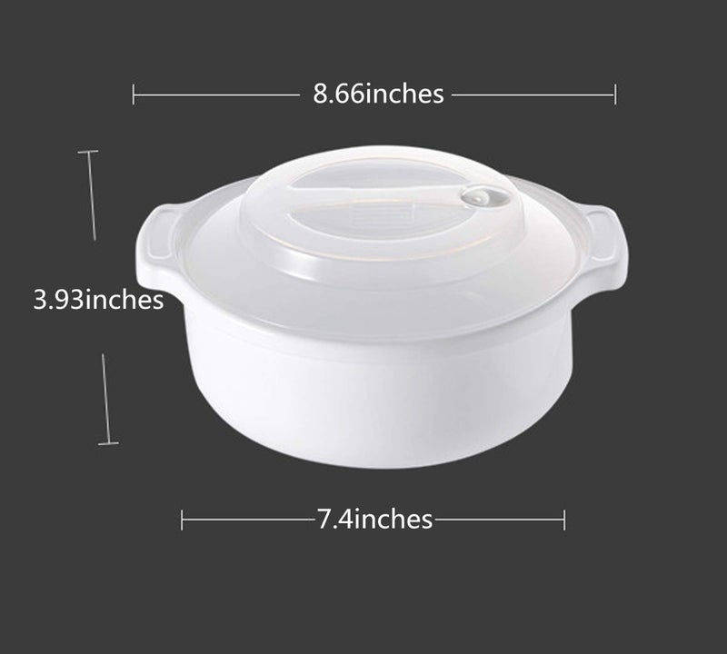 Zdesign Microwave Ramen Cooker Noodle or Soup Bowl Easy Mac Perfect for Breakfast, College Dorm Essentials for Boys Girls,Office, Dishwasher-Safe, BPA-Free, 51OZ/1.52L - Image 3