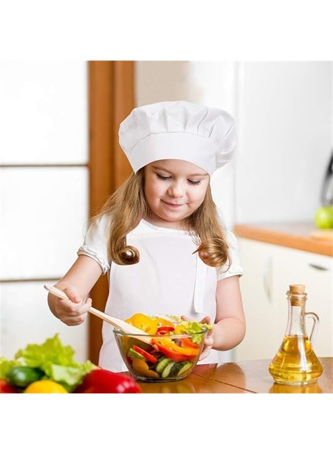 HOMESTAR Kids Apron and Chef Hat Set, Adjustable Cotton Child Aprons, with Large Pocket Girls Boys, Kitchen Bib Aprons for Cooking Baking Painting - Image 3