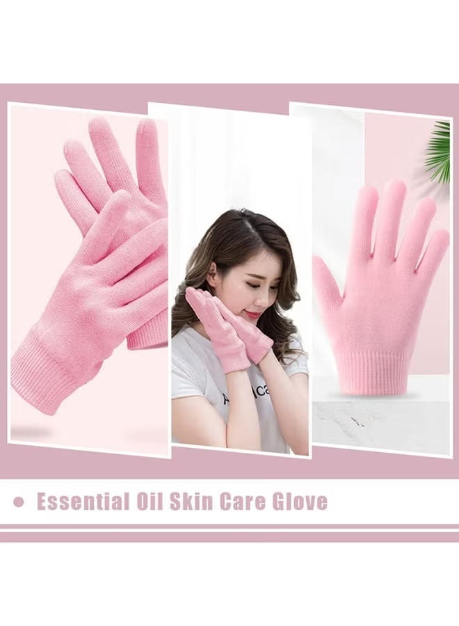 4-Piece Silicon Gel Gloves And Socks Set Multicolour - Image 3