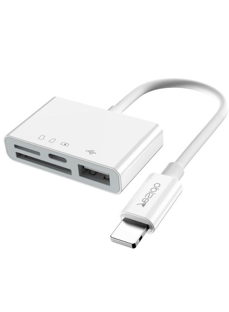 Lightning to4 in 1  SD Card Reader for iPhone, Camera Adapter,USB Female OTG Adapter Compatible SD/TF Card, Memory Card Reader Portable USB 3.0 Adapter,Sd Card Adapter    Compatible DevicesiPhone 14 Pro/14 Pro Max, iPhone 13 Pro/13 Pro Max, iPhone 13 mini, iPhon - Image 4