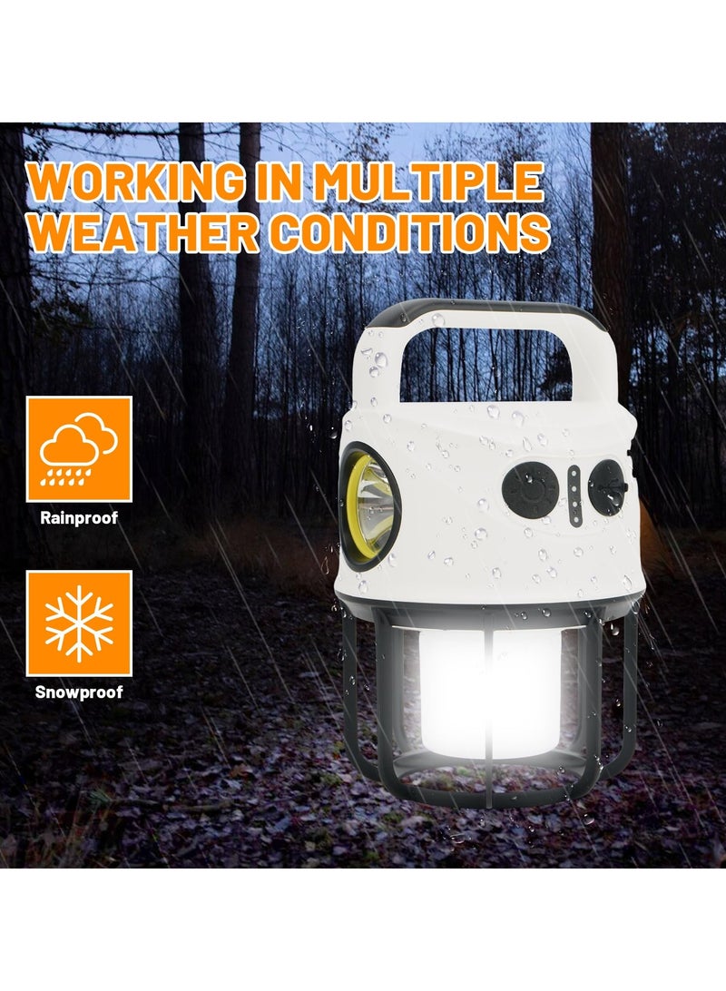 Camping Lantern with Flashlight Rechargeable, Power Bank, IPX4 Waterproof, Portable USB-C Cable LED Camping Tent Light for Power Outage, Spotlight, Camping, Hiking, Hurricane, Emergency - Image 4