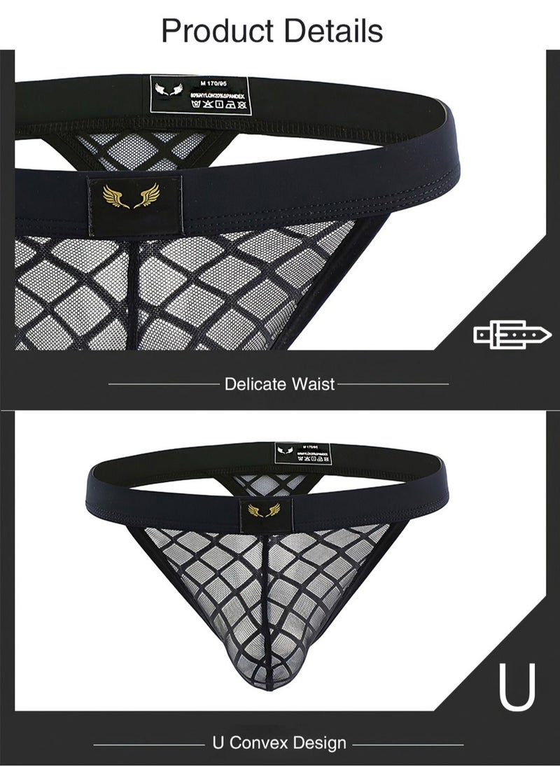 Generic - Underwear for Men Mesh Hollow Out Triangle Panties Low Rise Elasticity Brief - Image 1