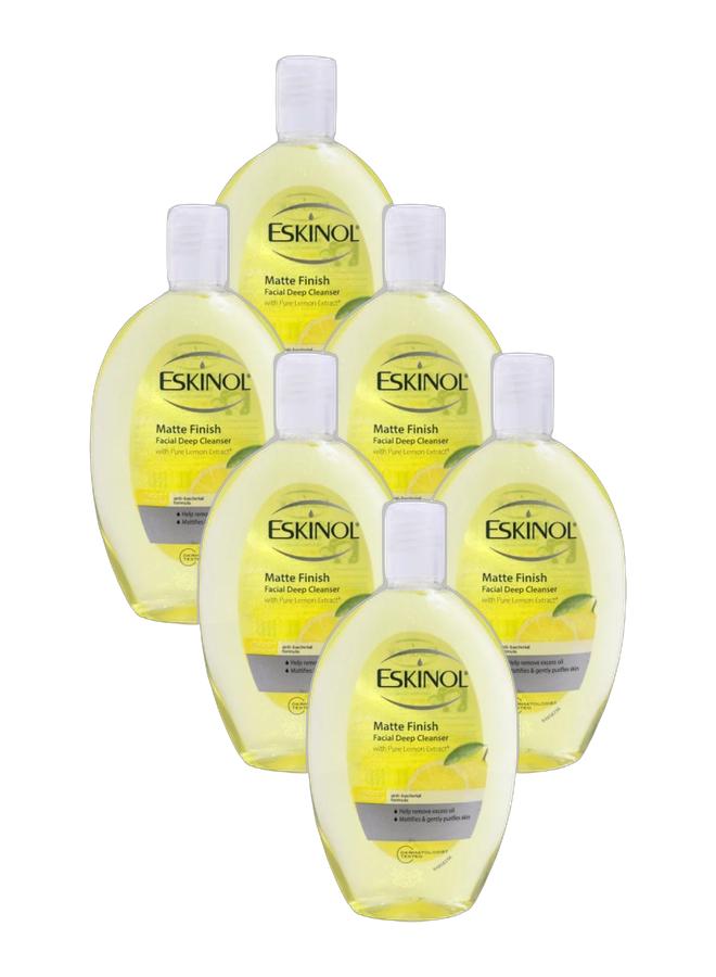 Eskinol Matte Finish Facial Deep Cleanser With Pure Lemon Extract 225ml Bundle 6 pieces - Image 1