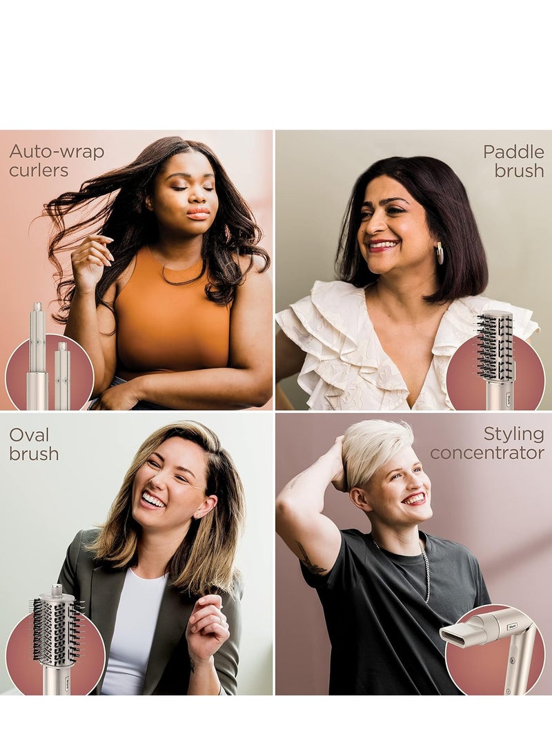 Shark FlexStyle Air Styling & Drying System, 5 in 1 Hair Dryer Brush & Multi-Styler with Auto-Wrap Curlers, Paddle Brush, Oval Brush, Concentrator Attachment  - Image 5