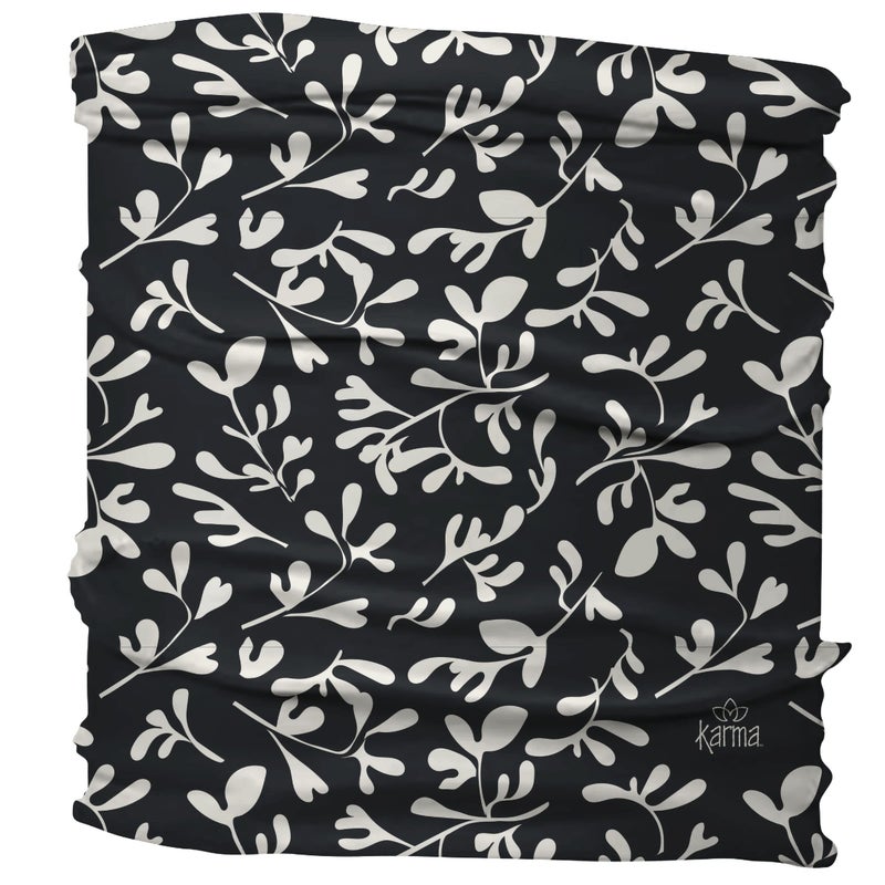 Karma Gifts Black Ivy Headband for Women - Medium - Fabric Headband and Stretchy Hair Scarf - Black And White - Image 2