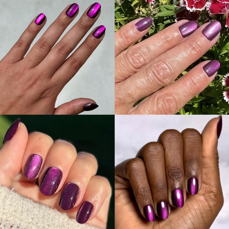 Olive & June Instant Mani Press-On Nails (Glue) | 42 Fake Nails, 21 Sizes | Non-Toxic, Long-Lasting Recycled Materials Realistic Look | Salon-Quality at Home | Extra Short, Round | Plaza Velvet - Image 5