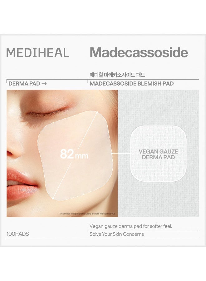MEDIHEAL Madecassoside Blemish Toner Pad — Anti-Blemish Face Treatment to Improve Uneven Skin Tone, 100pcs - Image 3