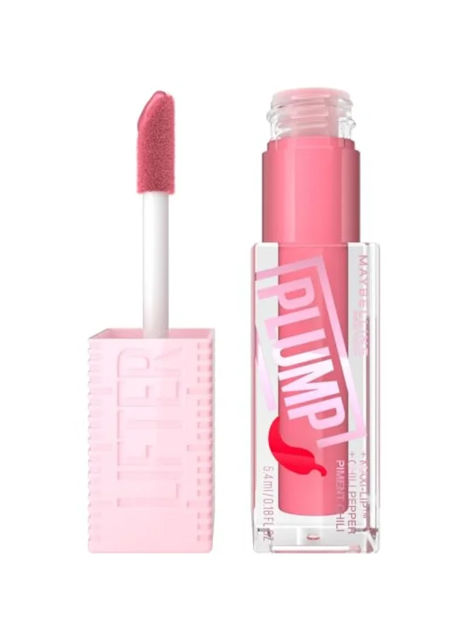 MAYBELLINE NEW YORK Lifter Plump, Hydrating Lip Plumping Gloss With Chilli Pepper (Pink Sting)