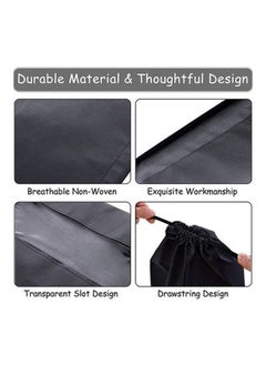 BLOOMING TIME 15 Pcs Travel Shoes Bags, Portable Non-Woven Shoes Storage Bag with Transparent Window and Drawstring  - Image 3
