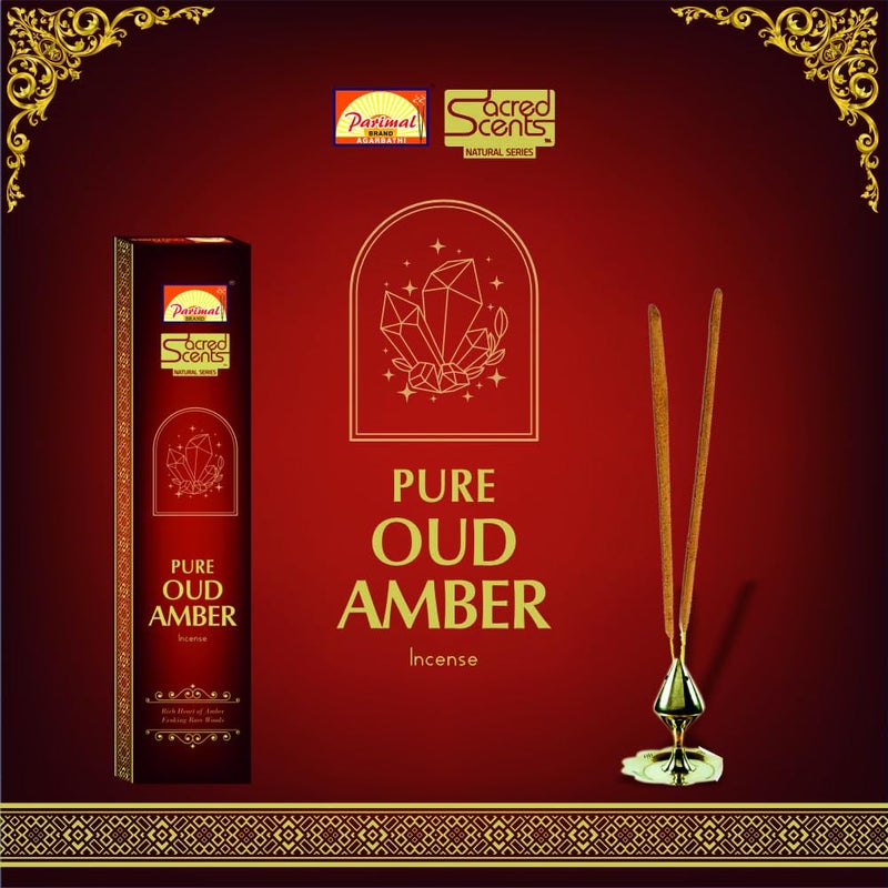 Parimal (A6) - Sacred Scents Natural Pure Oud Amber Incense Sticks | Pack of 6-20 Grams X 6 = 120 G | Natural | Traditional | Hand Rolled Agarbathi | - Image 5