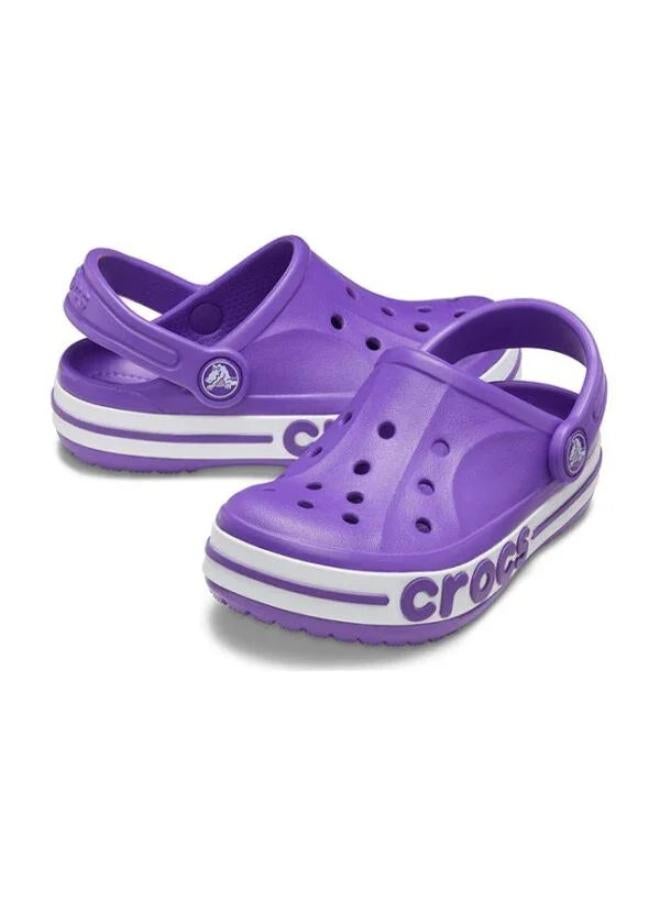 crocs Girls Neon Purple Crocs Slippers - Image 2