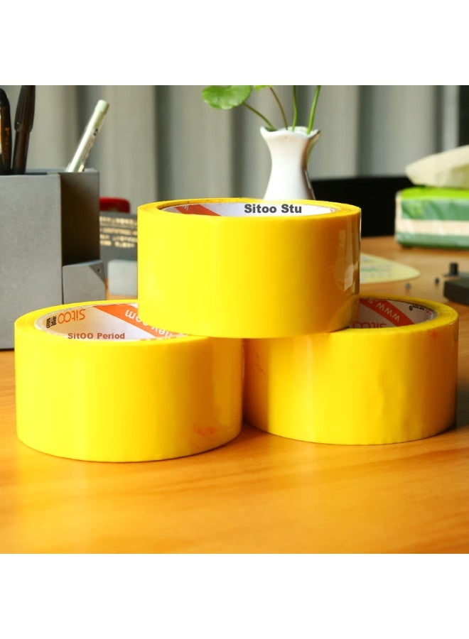 SITOO Colored Tape, Labeling Classification Tape, Packaging Tape, Express Delivery Tape, Transparent Tape For Logistics, Yellow, 48mm*50m, 1 Roll - Image 4