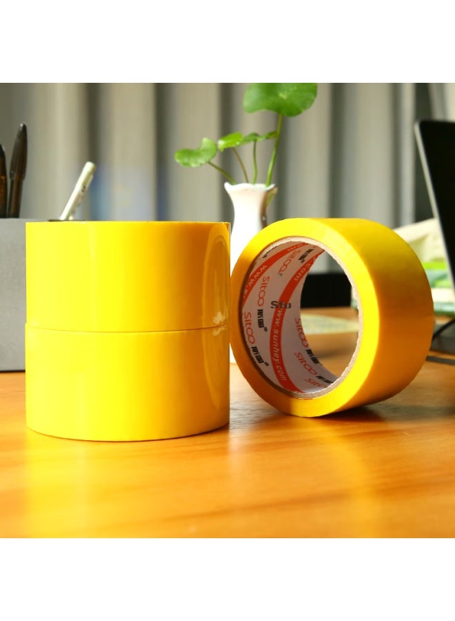 SITOO Colored Tape, Labeling Classification Tape, Packaging Tape, Express Delivery Tape, Transparent Tape For Logistics, Yellow, 48mm*50m, 1 Roll - Image 3