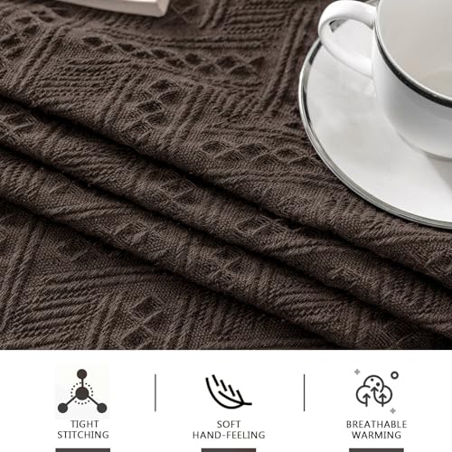 MEETSKY Couch Cover Sofa Covers for 3 Cushion Couch Sectional Couch Covers Cover Protector Sofa Throw Cover for Couches Decorative Modern Style for Living Room (XX-Large: 91" x 134", Chocolate) - Image 3