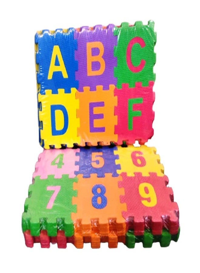 RPC99 36 Pieces Mini Puzzle Foam Multi Color Mat for Education & Learning Capital Alphabet and Number. for 1 Year Old and Above Kids Multicolor - Image 3