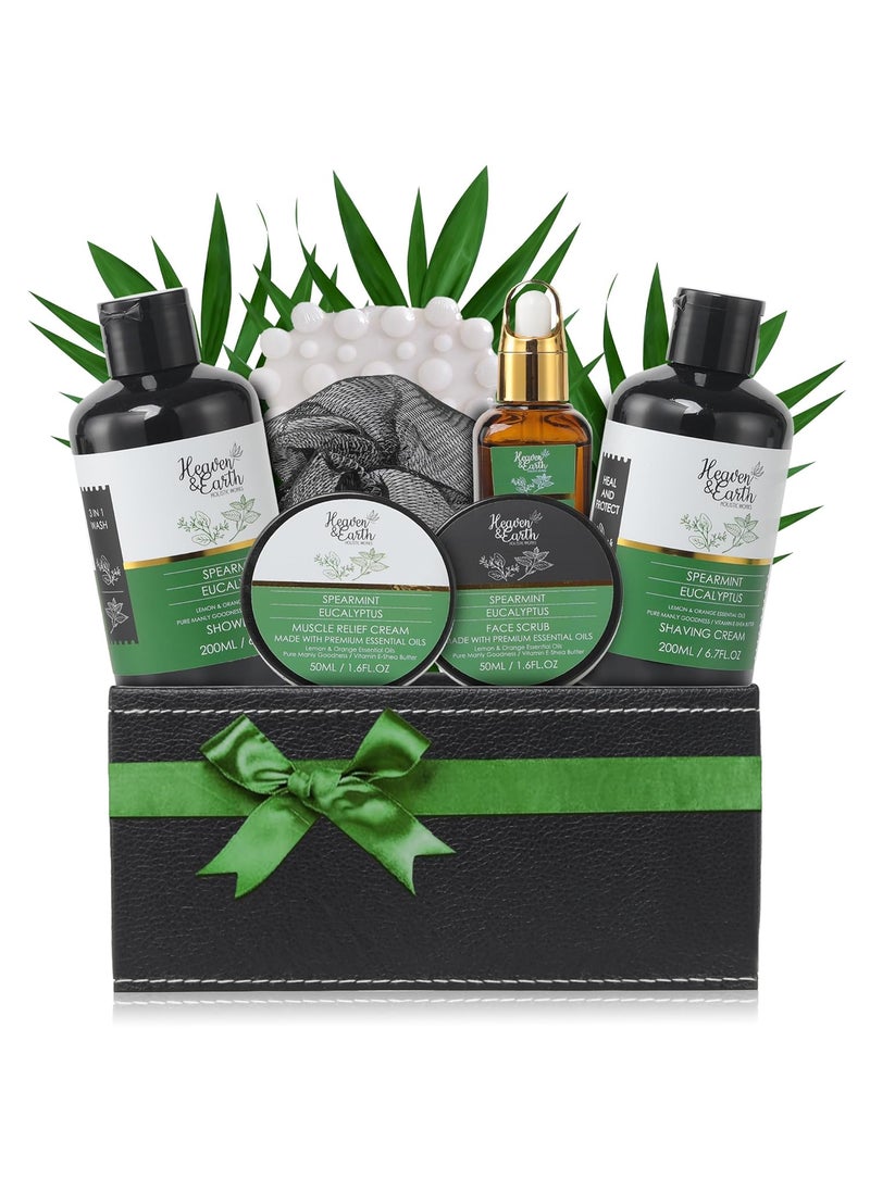 Rachelle Parker - Eucalyptus Spearmint Spa Bath Set Christmas Mint Bath Gift Basket for Men Women  Couples Best Spa Basket for Men Husband Dad XL Spearmint Eucalyptus - Image 1