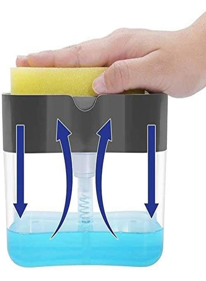 Divinext Soap Pump Holder & Liquid Dispenser for Bathroom, Kitchen,15.4 x 12.8 x 9.6 cm, Multi Color - Image 2