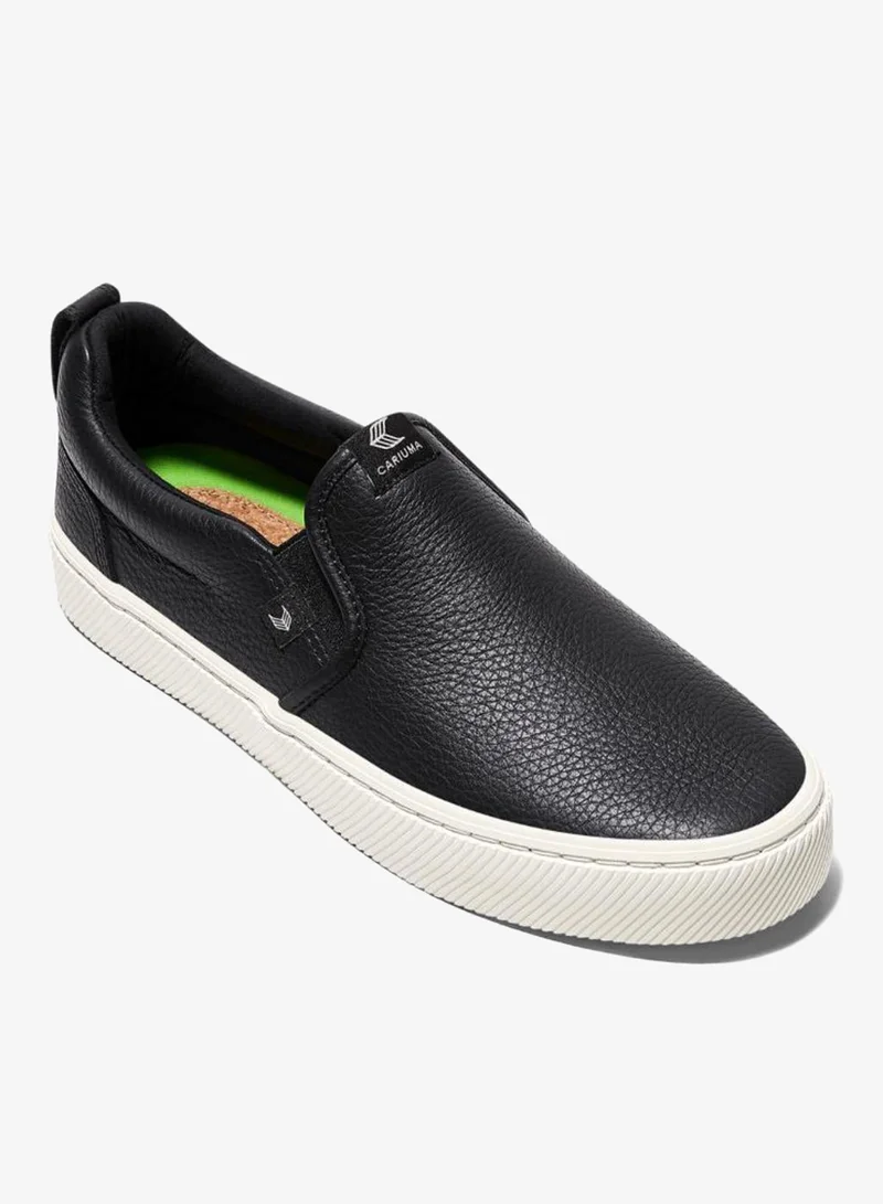 كاريوما SLIP-ON Black Premium Leather Sneaker