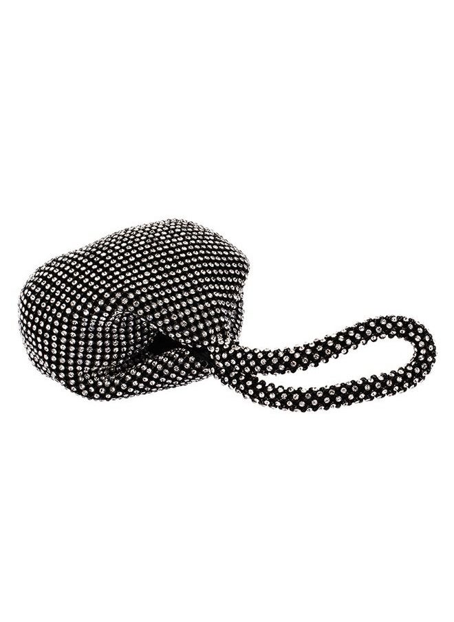 Generic - Women's Glitter Rhinestone Clutch Diamond Encrusted Dinner Bag Mini Clutch Bag for Prom Party Wedding Engagement Black - Image 1