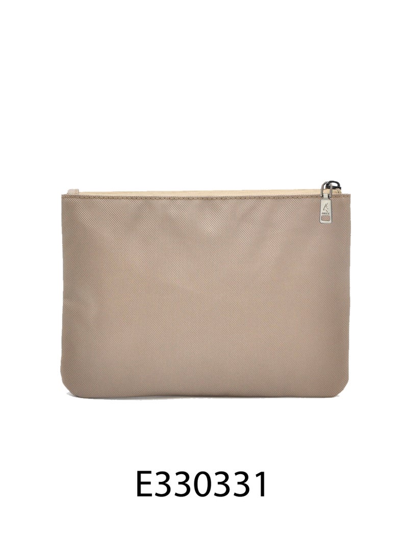 ORYX Unisex Compact Utility Organizer – Multi-Pocket Zipper Pouch for Pens, Cards & Essentials Khaki - Image 2