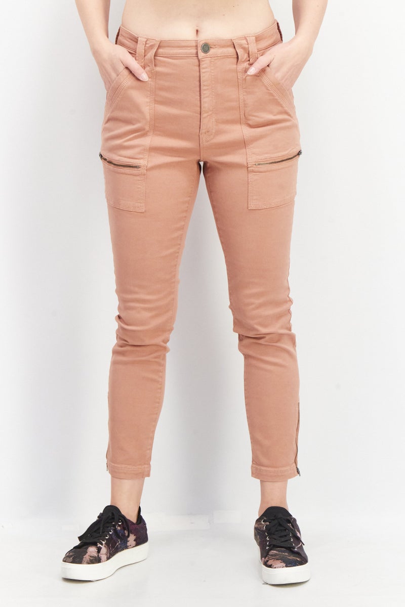 joie Women Regular Fit Solid Stretchable Jeans, Brown - Image 1