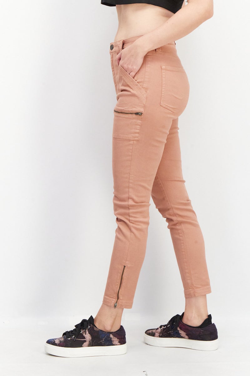 joie Women Regular Fit Solid Stretchable Jeans, Brown - Image 3