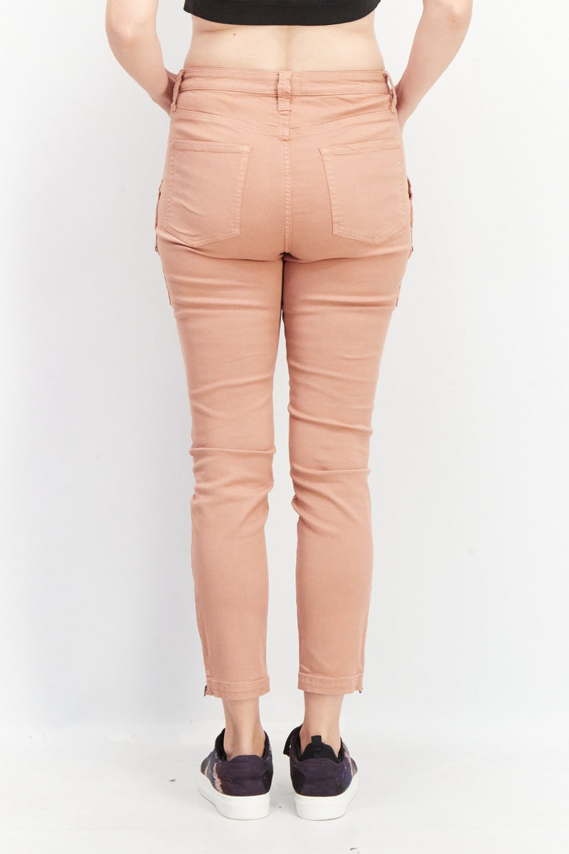 joie Women Regular Fit Solid Stretchable Jeans, Brown - Image 4