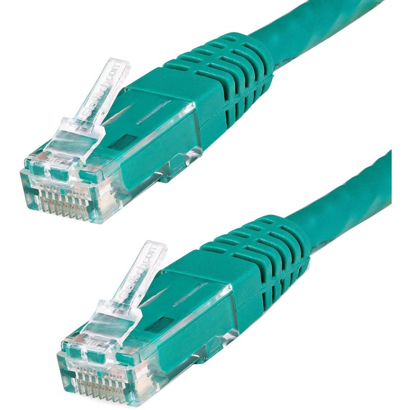 StarTech.com 3ft CAT6 Ethernet Cable - Green CAT 6 Gigabit Ethernet Wire -650MHz 100W PoE++ RJ45 UTP Molded Category 6 Network/Patch Cord w/Strain Relief/Fluke Tested UL/TIA Certified (C6PATCH3GN) - Image 1