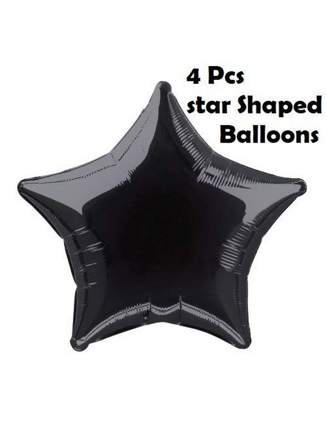 هونج كونج بالونز مجموعة تزيين لافتة عيد ميلاد سعيد باللونين الأبيض والأسود من HK Balloons، مجموعة من 69 قطعة للأولاد والزوج، مجموعة من عناصر تزيين البالونات مع بالونات معدنية - Image 5