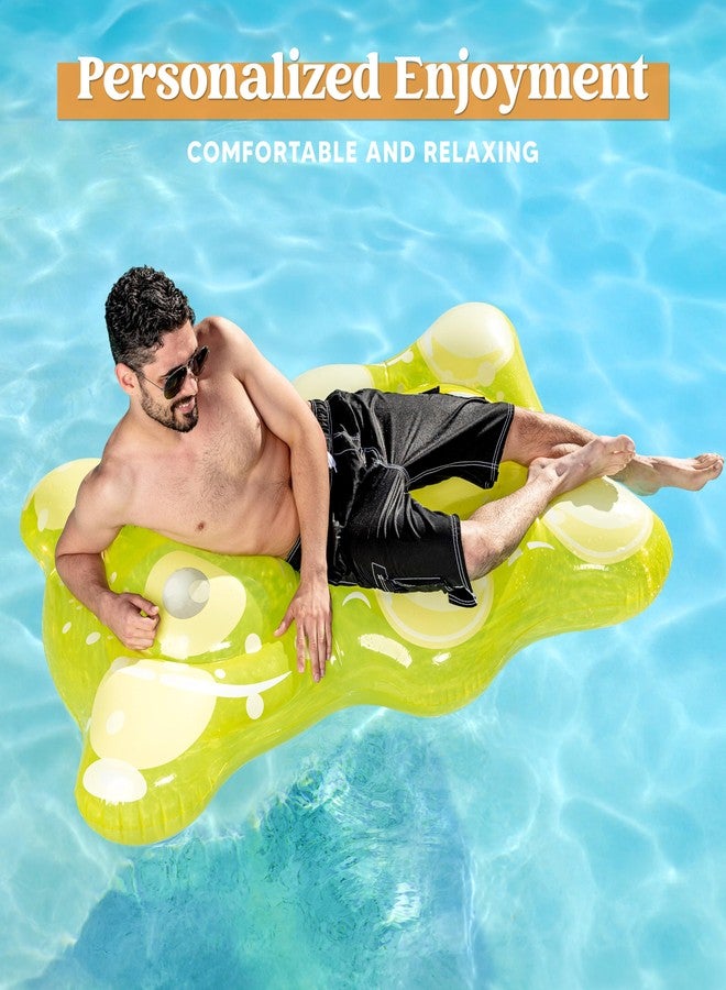 SLOOSH 60" Inflatable Gummy Bear Pool Floats - Fun Floaties Swimming Pool Float Toys Party Decorations, Beach Vacation Essentials Lounge Water Raft Cute Birthday Party Decor - Image 5