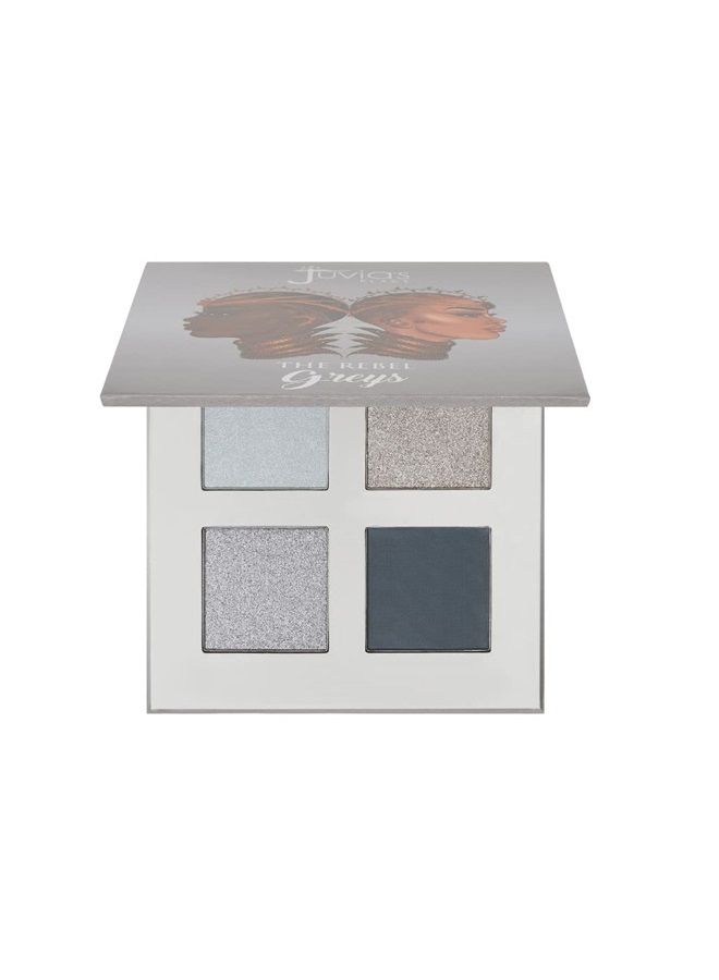 Juvia's Place Rebel Quad Grey Eyeshadow Palette - Professional Eye Makeup, Pigmented Eyeshadow Palette, Makeup Palette for Eye Color & Shine, Pressed Eyeshadow Cosmetics, Shades of 4 - Image 1