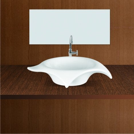 Belmonte Table Top Wash Basin Star 24 Inch x 19 Inch White - Image 4