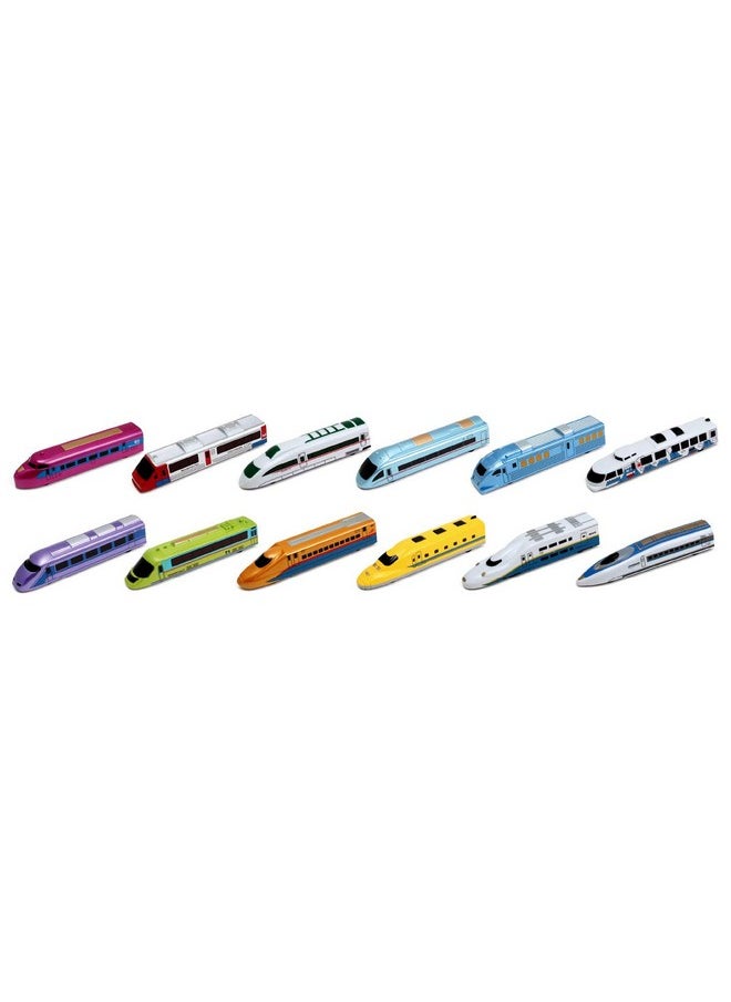 PowerTRC Fun Mini Pull Back Toy Train Perfect For Party Favor Kids Multicolor Subway Train 12 Pieces Fiction Locomotive Gift  - Image 4