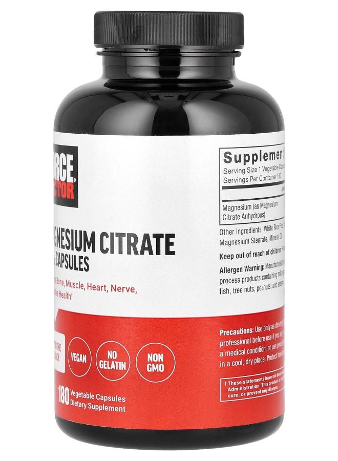 Force Factor Magnesium Citrate 150 mg 180 Vegetable Capsules - Image 2