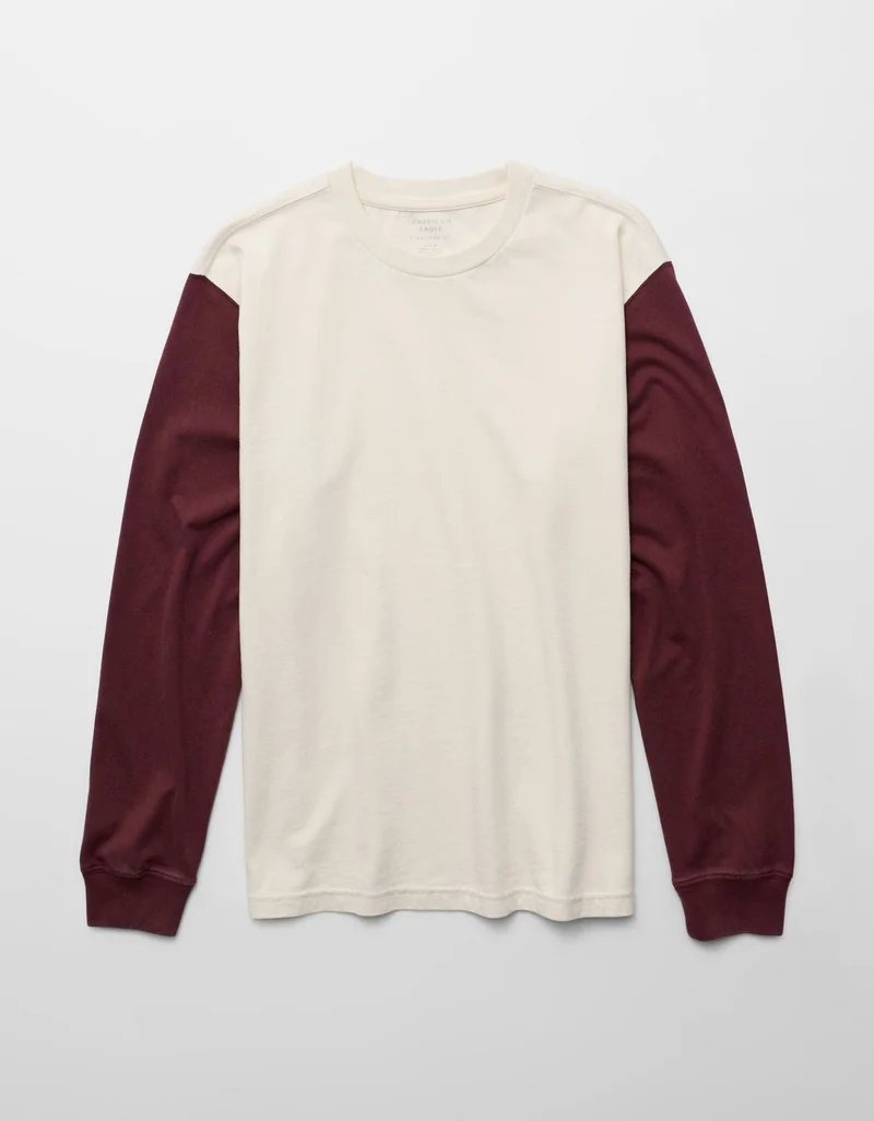 American Eagle  AE Relaxed Fit Long-Sleeve Sport T-Shirt for Men | Best Price UAE