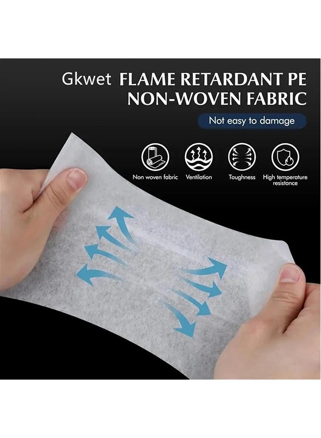 شيبشيب 12 قطعة من فلاتر شفاط المطبخ سهلة التركيب، أوراق فلتر زيت غير منسوجة، فلاتر شفاط المطبخ، قماش فلتر مقاوم للهب وعالي الحرارة (43 × 45 سم) - Image 2