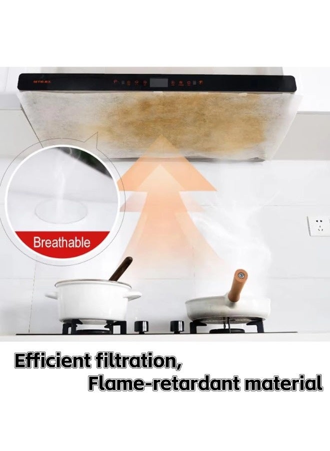 شيبشيب 12 قطعة من فلاتر شفاط المطبخ سهلة التركيب، أوراق فلتر زيت غير منسوجة، فلاتر شفاط المطبخ، قماش فلتر مقاوم للهب وعالي الحرارة (43 × 45 سم) - Image 3