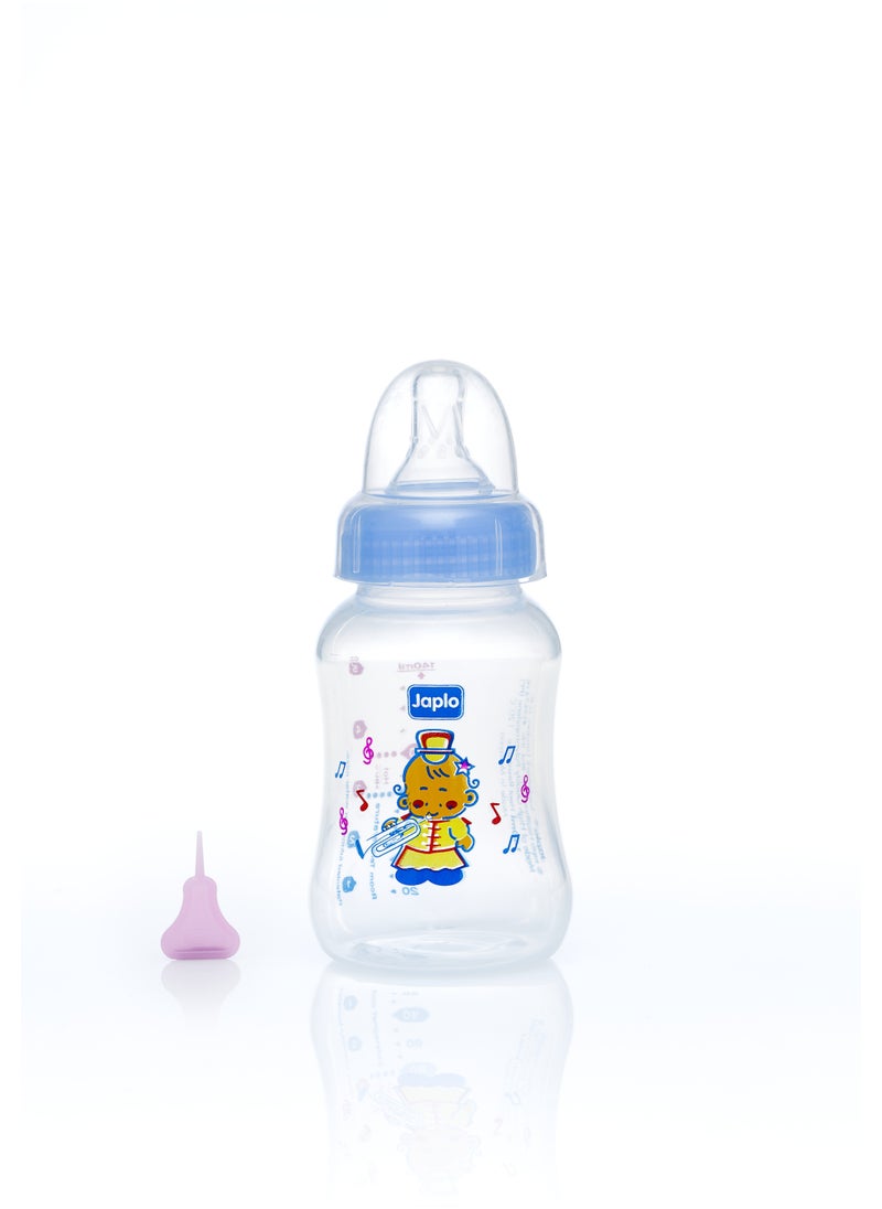Japlo Streamline baby feeding Bottle with Anti-colic nipple & Lukewarm water mixer size 140 ml CARD(assorted)  - Image 1