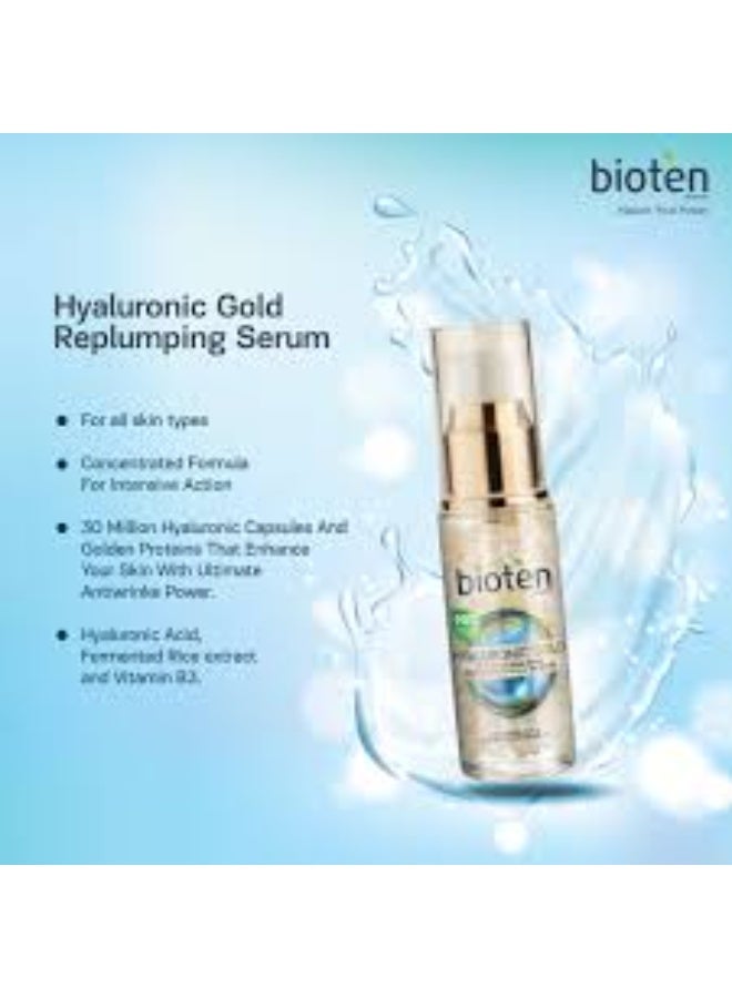 bioten Hyaluronic Gold Replumping Pearl Serum 30ml - Image 2