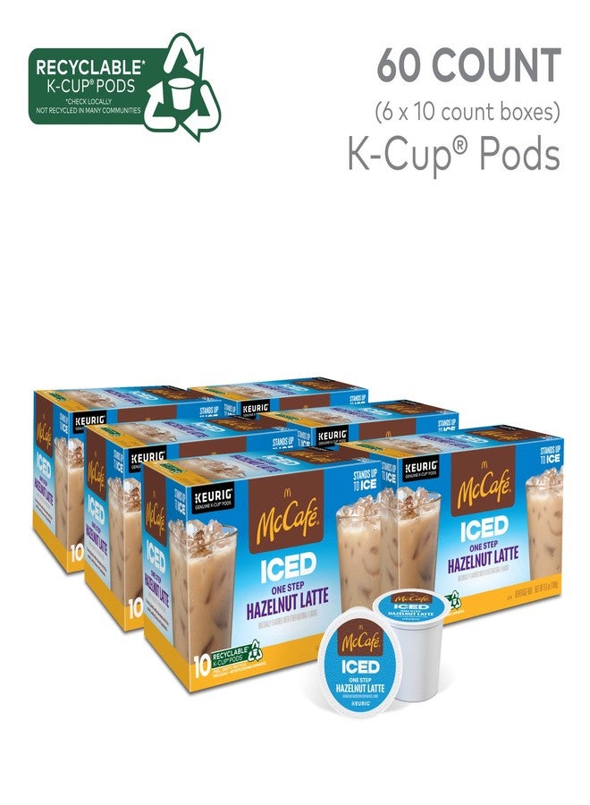 McCafe ICED One Step Hazelnut Latte, Keurig Single Serve K-Cup Pods, 60 Count (6 Packs of 10) - Image 2