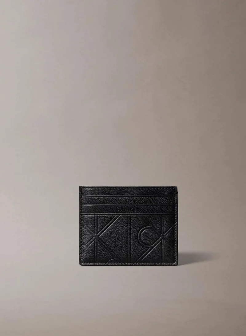 Embossed Allover Emblem Logo Cardholder