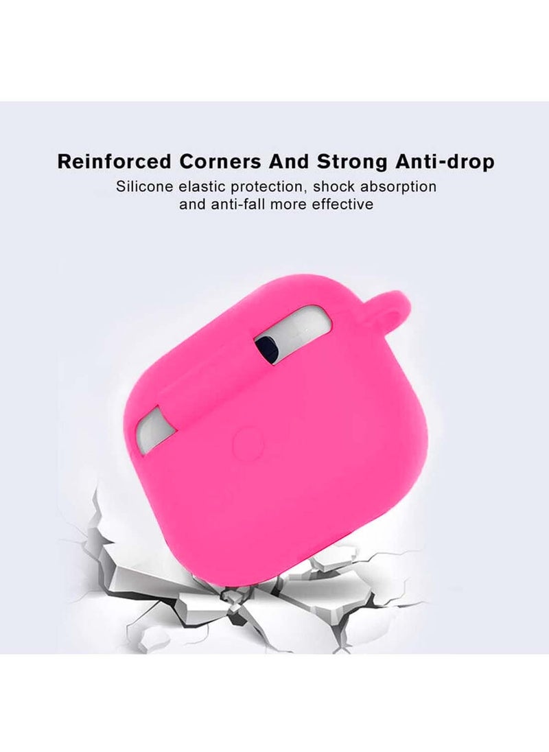Wtech - AirPods Case Protective Liquid Silicone Skin Cover Case Compatible with Apple AirPods 4 - Pink - Image 1