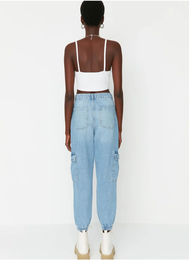 trendyol Pocket Detail High Waist Jeans