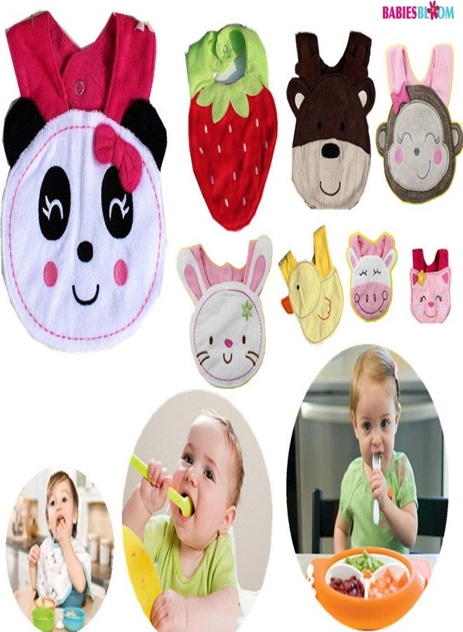 Babies Bloom Strawberry Shaped Cotton Baby Bib and Waterproof Burp Cloth - Image 4