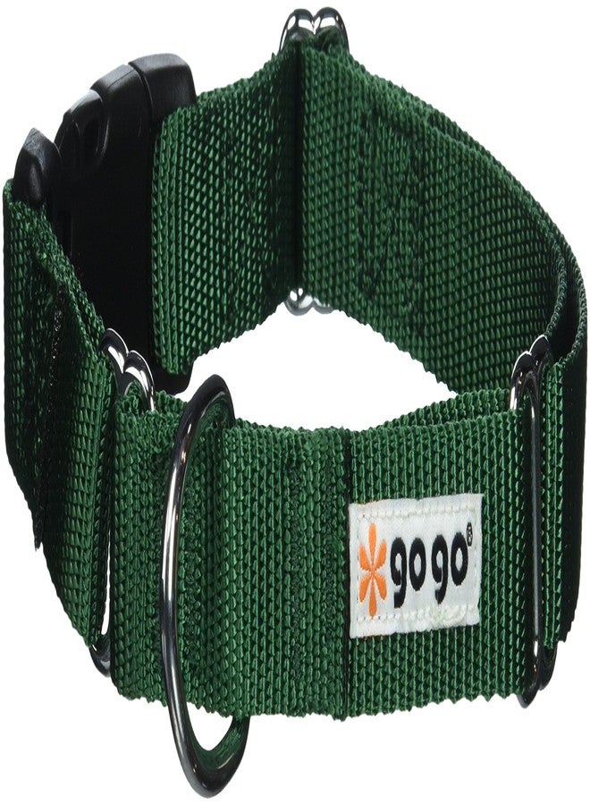GOGO Pet Products Martingale Gentle Training Collar, Medium/Large, Hunter Green - Image 1