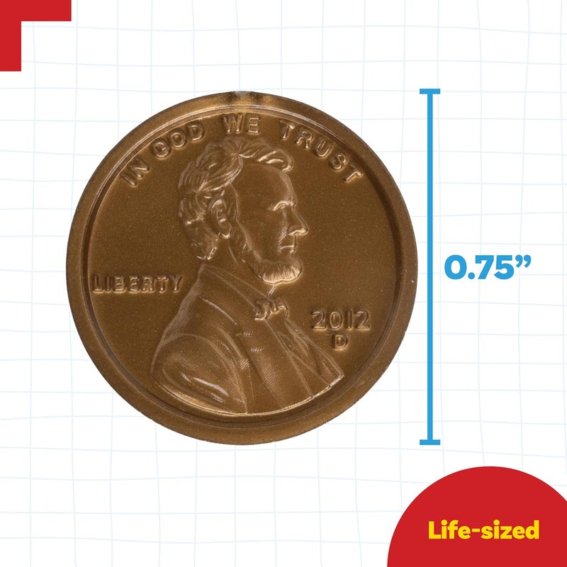 Learning Advantage Play Pennies - Set of 100 Plastic Coins - Designed and Sized Like Real US Currency - Teach Money Math With This Pretend Play Resource - Image 3