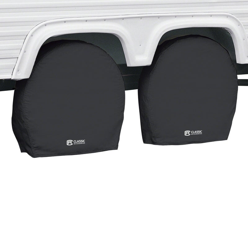 Classic Accessories Over Drive RV Wheel Covers, Wheels 37"-41" Diameter (bus), 9.25" Tire Width, Black - Image 5