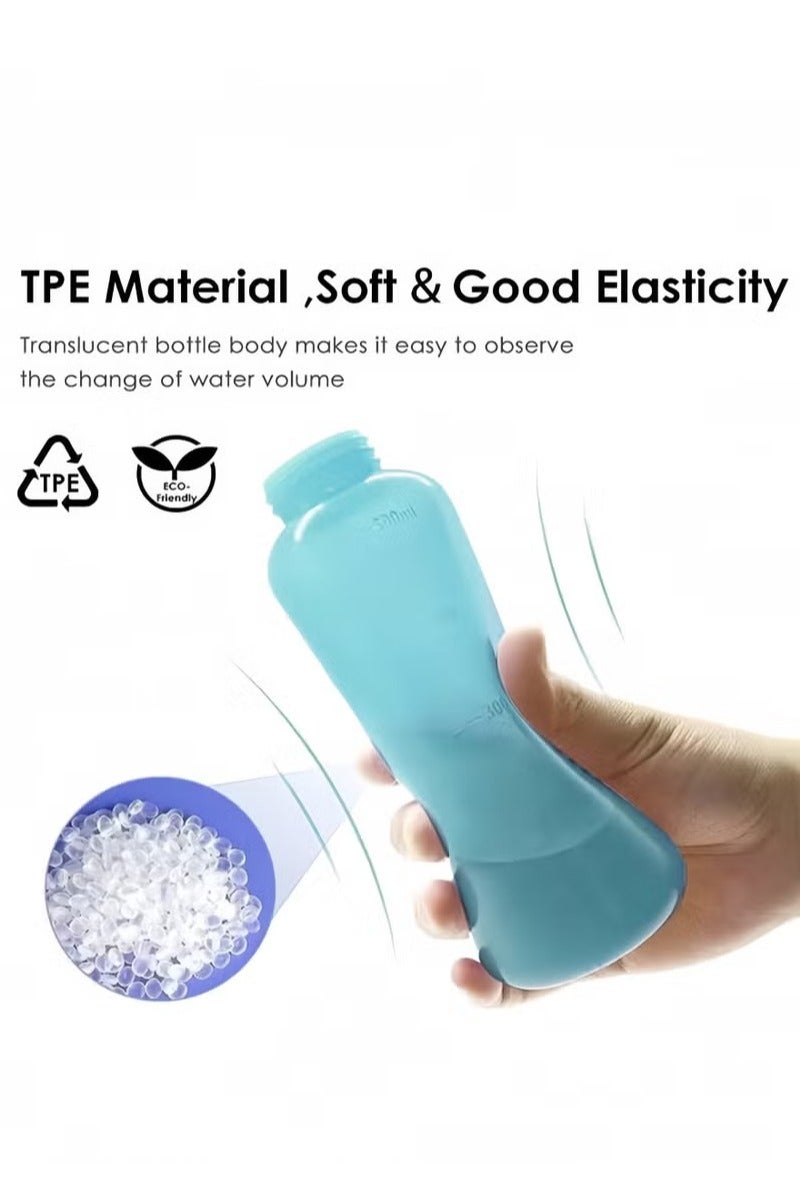 BOUND MOAT Portable Travel Bidet with Bag, TPE Material Can Be Boiled, 500ml with 1 Sealing Rings,Essentials for Postpartum Perineal Care,Hemorrhoid Treatment,and Baby(GREEN) - Image 1