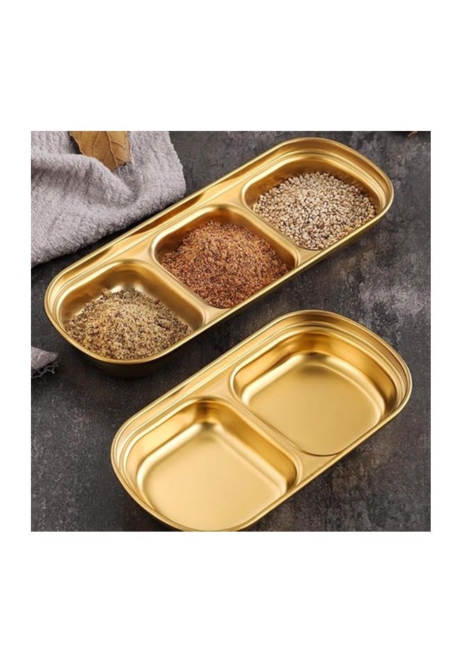 ملاحة وطبق للصوصات استانلس لون ذهبي  2*1 - Image 4