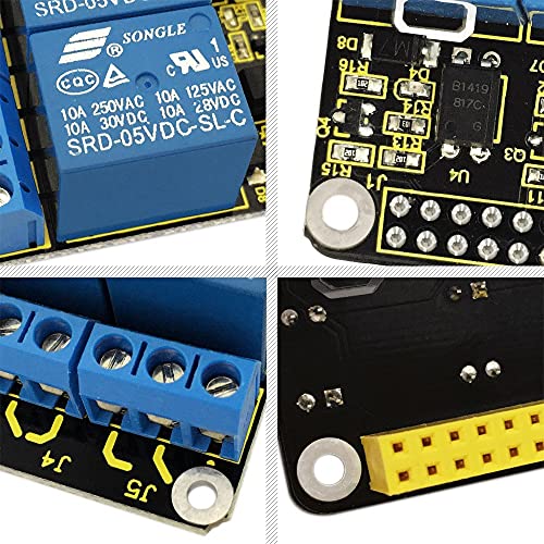 KEYESTUDIO 5V DCAC 4-Channel Relay Hat Shield Module Expansion Board for Raspberry Pi 4/A+/B+/Pi 2 Model B/Pi 3 Model B - Image 4
